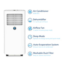 8,000 BTU Portable Air Conditioner | A019-08KR/A